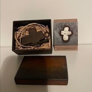 Jan Barboglio Blessing Cross Trinket Box Iron